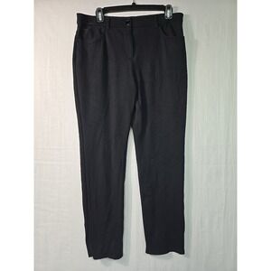 Chico's Size 1.5‎ Short US (M/10) Black Dress Pants Elastic Waist Zip Pockets